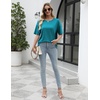 image:imageEkouaer 2 Pack Womens Tops Short Sleeve Oversized T Shirts Summer Spring Tops 2025 Basic Casual Tee Top SXXLBlue GreenPurple
