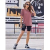 image:imageEkouaer 2 Pack Womens Tops Short Sleeve Oversized T Shirts Summer Spring Tops 2025 Basic Casual Tee Top SXXLClear BlueOld Rose