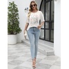 image:imageEkouaer 2 Pack Womens Tops Short Sleeve Oversized T Shirts Summer Spring Tops 2025 Basic Casual Tee Top SXXLCreamPink