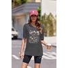 image:imageEkouaer 2 Pack Womens Tops Short Sleeve Oversized T Shirts Summer Spring Tops 2025 Basic Casual Tee Top SXXLDark GreyBlack Heart
