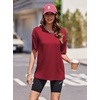 image:imageEkouaer 2 Pack Womens Tops Short Sleeve Oversized T Shirts Summer Spring Tops 2025 Basic Casual Tee Top SXXLLight GreenWine Red