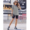 image:imageEkouaer 2 Pack Womens Tops Short Sleeve Oversized T Shirts Summer Spring Tops 2025 Basic Casual Tee Top SXXLLight TangerineStriped