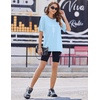 image:imageEkouaer 2 Pack Womens Tops Short Sleeve Oversized T Shirts Summer Spring Tops 2025 Basic Casual Tee Top SXXLTie DyeBlue