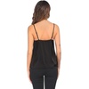 image:imageEkouaer 3 Pack Womens Silk Satin Tank Top V Neck Camisole Cami Spaghetti Strap Top Loose Sleeveless Blouses Tank ShirtBlackDark GreenLilac