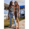image:imageEkouaer 3 Pack Womens Silk Satin Tank Top V Neck Camisole Cami Spaghetti Strap Top Loose Sleeveless Blouses Tank ShirtBlackIrregular PrintLeopard