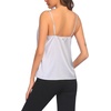 image:imageEkouaer 3 Pack Womens Silk Satin Tank Top V Neck Camisole Cami Spaghetti Strap Top Loose Sleeveless Blouses Tank ShirtBlackWhiteWine Red