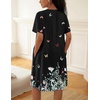 image:imageEkouaer House Dress for Women Button Down Nightgown Short Sleeve Housecoat with pockets S4XLBlack Butterfly