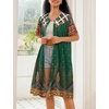 image:imageEkouaer House Dress for Women Button Down Nightgown Short Sleeve Housecoat with pockets S4XLGreen Ethnic Print