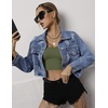 image:imageEkouaer Long Sleeve Crop Tops for Women Scroop Neck Lightweight Basic Base Layer Thermal Undershirts ShirtsOlive Green