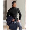 image:imageEkouaer Men Turtleneck Shirts Lightweight Long Sleeve T Shirt Ribbed Thermal Tops Baselayer Pullover SXXL