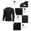 image:imageEkouaer Mens Long Sleeve Shirts Honeycomb Waffle Pullover Sweater Crewneck Thermal Tops Lightweight Undershirts Black M