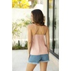 image:imageEkouaer Satin Tank Tops for Women Silk Camisole Tops 2 Pack V Neck Spaghetti Strap Blouse Soft Dressy CamisoleBlackChampagne
