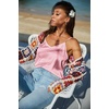 image:imageEkouaer Satin Tank Tops for Women Silk Camisole Tops 2 Pack V Neck Spaghetti Strap Blouse Soft Dressy CamisolePinkWhite