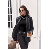 image:imageEkouaer Turtleneck Shirt Women Long Sleeve Mock Neck Slim Fit Tops Thermal Base Layer Soft Lightweight Stretch UndershirtsBlack
