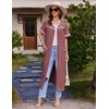 image:imageEkouaer Women Zipper Robes Knit Short Sleeve House Coat Soft Bathrobe Full Length Housecoat Dressing Gown with Pockets