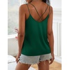 image:imageEkouaer Womens 2Pack Silk Satin Camisole Tank Top V Neck Sexy Cross Back Spaghetti Strap Cami Sleeveless Lounge Tops SXXL1evergreen