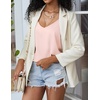 image:imageEkouaer Womens 2Pack Silk Satin Camisole Tank Top V Neck Sexy Cross Back Spaghetti Strap Cami Sleeveless Lounge Tops SXXL1light Pink