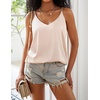 image:imageEkouaer Womens 2Pack Silk Satin Camisole Tank Top V Neck Sexy Cross Back Spaghetti Strap Cami Sleeveless Lounge Tops SXXLBlackchampagne