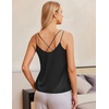 image:imageEkouaer Womens 2Pack Silk Satin Camisole Tank Top V Neck Sexy Cross Back Spaghetti Strap Cami Sleeveless Lounge Tops SXXLBlackdark Grey