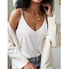 image:imageEkouaer Womens 2Pack Silk Satin Camisole Tank Top V Neck Sexy Cross Back Spaghetti Strap Cami Sleeveless Lounge Tops SXXLBlackwhite