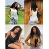 image:imageEkouaer Womens 2Pack Silk Satin Camisole Tank Top V Neck Sexy Cross Back Spaghetti Strap Cami Sleeveless Lounge Tops SXXLBlackwhite