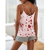 image:imageEkouaer Womens 2Pack Silk Satin Camisole Tank Top V Neck Sexy Cross Back Spaghetti Strap Cami Sleeveless Lounge Tops SXXLChampagneheart