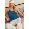 image:imageEkouaer Womens 2Pack Silk Satin Camisole Tank Top V Neck Sexy Cross Back Spaghetti Strap Cami Sleeveless Lounge Tops SXXLHot Pinkblue Green