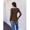 image:imageEkouaer Womens 3 Pack Long Sleeve Shirts V Neck Ribbed Slim Fit Basic Tops Thermal Undershirts Casual Tee XSXXLBlackBeigeBrown