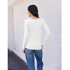 image:imageEkouaer Womens 3 Pack Long Sleeve Shirts V Neck Ribbed Slim Fit Basic Tops Thermal Undershirts Casual Tee XSXXLBlackWhiteDark Grey