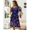 image:imageEkouaer Womens House Dress with Pockets Moomoo Dresses Short Sleeve Mumu Nightgown Lounge Dress Button Down SleepwearColorful Butterfly