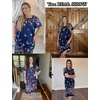 image:imageEkouaer Womens House Dress with Pockets Moomoo Dresses Short Sleeve Mumu Nightgown Lounge Dress Button Down SleepwearColorful Butterfly