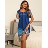 image:imageEkouaer Womens House Dress with Pockets Moomoo Dresses Short Sleeve Mumu Nightgown Lounge Dress Button Down SleepwearMandola
