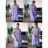 image:imageEkouaer Womens House Dress with Pockets Moomoo Dresses Short Sleeve Mumu Nightgown Lounge Dress Button Down SleepwearPurple With Flower