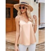 image:imageEkouaer Womens Lace Silk Satin Pajama Tank Tops V Neck Camisole Soft Spaghetti Strap Tops Loose Sleepwear S3XLChampagne  White