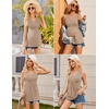 image:imageEkouaer Womens Maternity Tank Tops 3 Packs Sleeveless Nursing Tops V Neck Breastfeeding Shirts Pregnancy ClothesBlack  Brown  Khaki3pcs