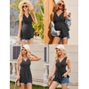 image:imageEkouaer Womens Maternity Tank Tops 3 Packs Sleeveless Nursing Tops V Neck Breastfeeding Shirts Pregnancy ClothesBlack  Dark Grey  Light Grey3pcs