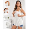 image:imageEkouaer Womens Maternity Tank Tops 3 Packs Sleeveless Nursing Tops V Neck Breastfeeding Shirts Pregnancy ClothesBlack  Grey  White3pcs