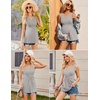 image:imageEkouaer Womens Maternity Tank Tops 3 Packs Sleeveless Nursing Tops V Neck Breastfeeding Shirts Pregnancy ClothesBlack  Light Grey  Pink3pcs