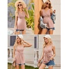 image:imageEkouaer Womens Maternity Tank Tops 3 Packs Sleeveless Nursing Tops V Neck Breastfeeding Shirts Pregnancy ClothesBlack  Pink  Army Green3pcs