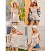 image:imageEkouaer Womens Maternity Tank Tops 3 Packs Sleeveless Nursing Tops V Neck Breastfeeding Shirts Pregnancy ClothesBlack  White  Beige3pcs
