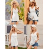 image:imageEkouaer Womens Maternity Tank Tops 3 Packs Sleeveless Nursing Tops V Neck Breastfeeding Shirts Pregnancy ClothesBlack  White  Beige3pcs