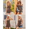 image:imageEkouaer Womens Maternity Tank Tops 3 Packs Sleeveless Nursing Tops V Neck Breastfeeding Shirts Pregnancy ClothesBlack  White  Brown3pcs