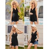 image:imageEkouaer Womens Maternity Tank Tops 3 Packs Sleeveless Nursing Tops V Neck Breastfeeding Shirts Pregnancy ClothesBlack  White  Brown3pcs