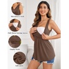 image:imageEkouaer Womens Maternity Tank Tops 3 Packs Sleeveless Nursing Tops V Neck Breastfeeding Shirts Pregnancy ClothesBlack  White  Brown3pcs
