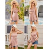 image:imageEkouaer Womens Maternity Tank Tops 3 Packs Sleeveless Nursing Tops V Neck Breastfeeding Shirts Pregnancy ClothesBlack  White  Pink3pcs