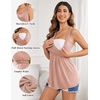 image:imageEkouaer Womens Maternity Tank Tops 3 Packs Sleeveless Nursing Tops V Neck Breastfeeding Shirts Pregnancy ClothesBlack  White  Pink3pcs