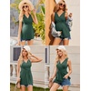 image:imageEkouaer Womens Maternity Tank Tops 3 Packs Sleeveless Nursing Tops V Neck Breastfeeding Shirts Pregnancy ClothesLake Green  Black  Lake Blue3pcs