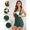 image:imageEkouaer Womens Maternity Tank Tops 3 Packs Sleeveless Nursing Tops V Neck Breastfeeding Shirts Pregnancy ClothesLake Green  Black  Lake Blue3pcs