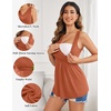 image:imageEkouaer Womens Maternity Tank Tops 3 Packs Sleeveless Nursing Tops V Neck Breastfeeding Shirts Pregnancy ClothesLight Grey  Black  Caramel3pcs