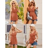 image:imageEkouaer Womens Maternity Tank Tops 3 Packs Sleeveless Nursing Tops V Neck Breastfeeding Shirts Pregnancy ClothesLight Grey  Black  Caramel3pcs